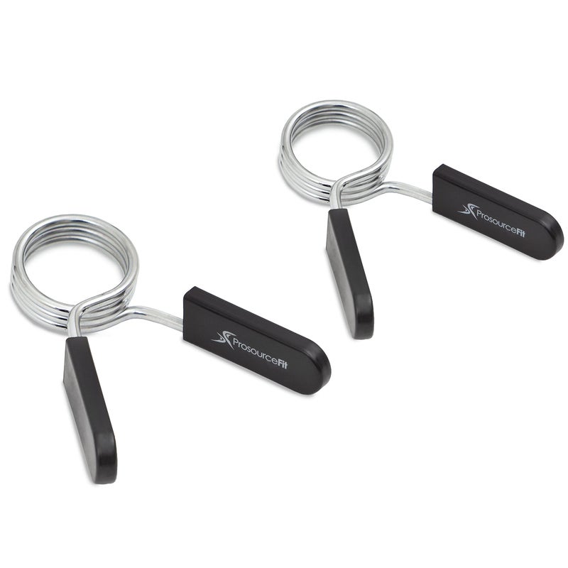 ProsourceFit Olympic Barbell Spring Clip Collar 2-inch Pair with Easy-Grip Handles for Weightlifting,Powerlifting and Strength Training - Image 1